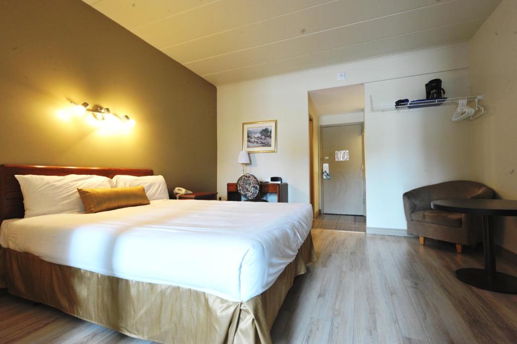 Postel nebo postele na pokoji v ubytování Hotel Le Voyageur