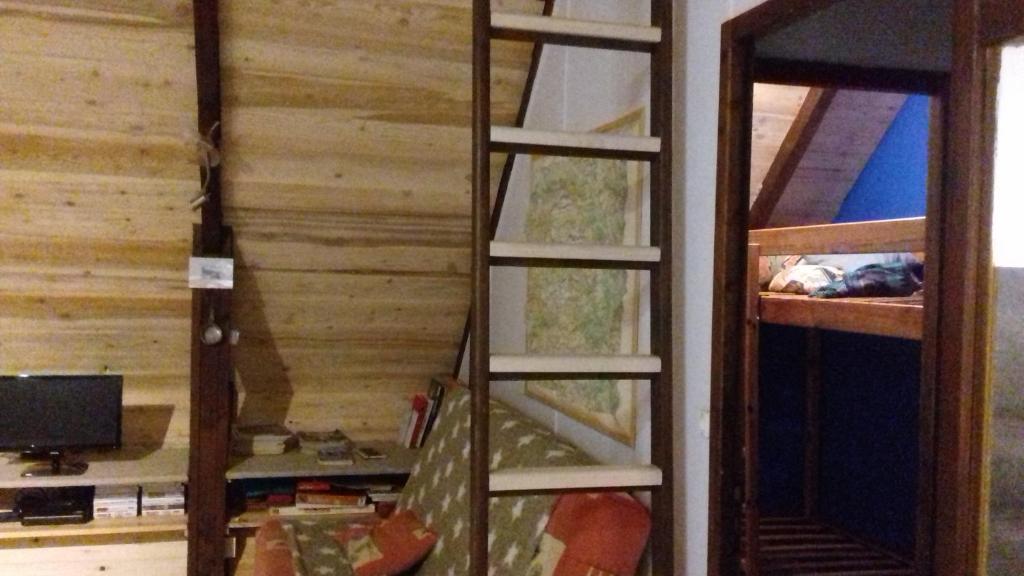 TV a/nebo společenská místnost v ubytování chalet de venosc