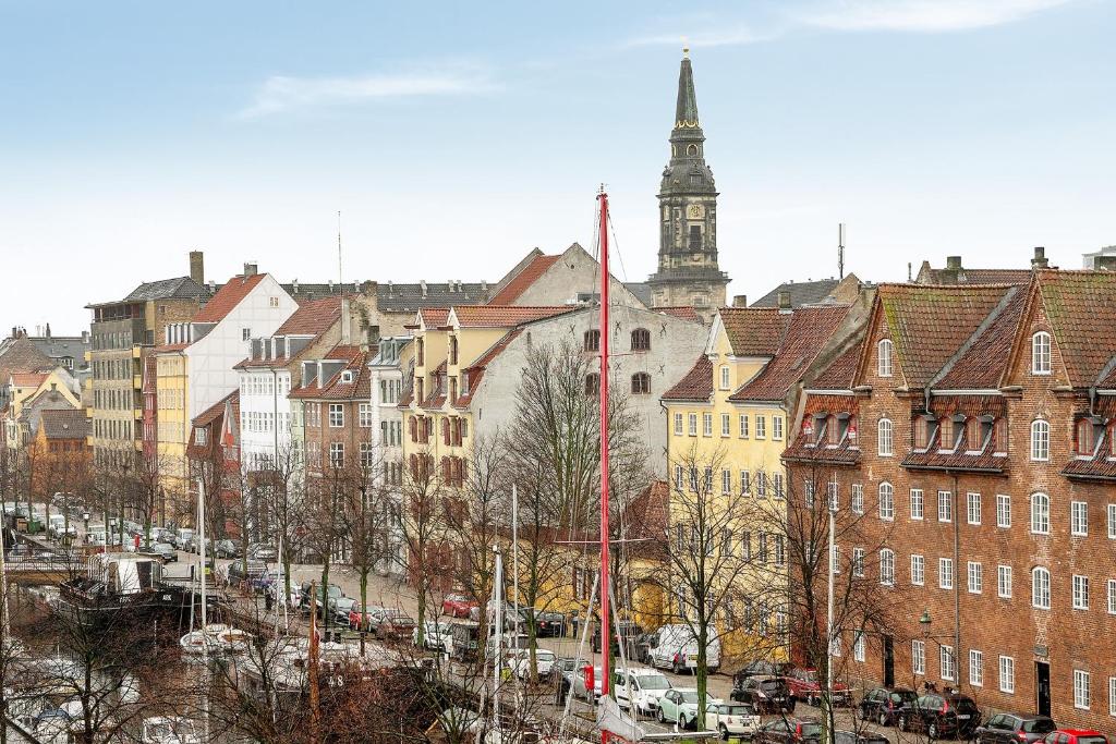 Nespecifikovaný výhled na destinaci Kodaň nebo výhled na město při pohledu z hotelu