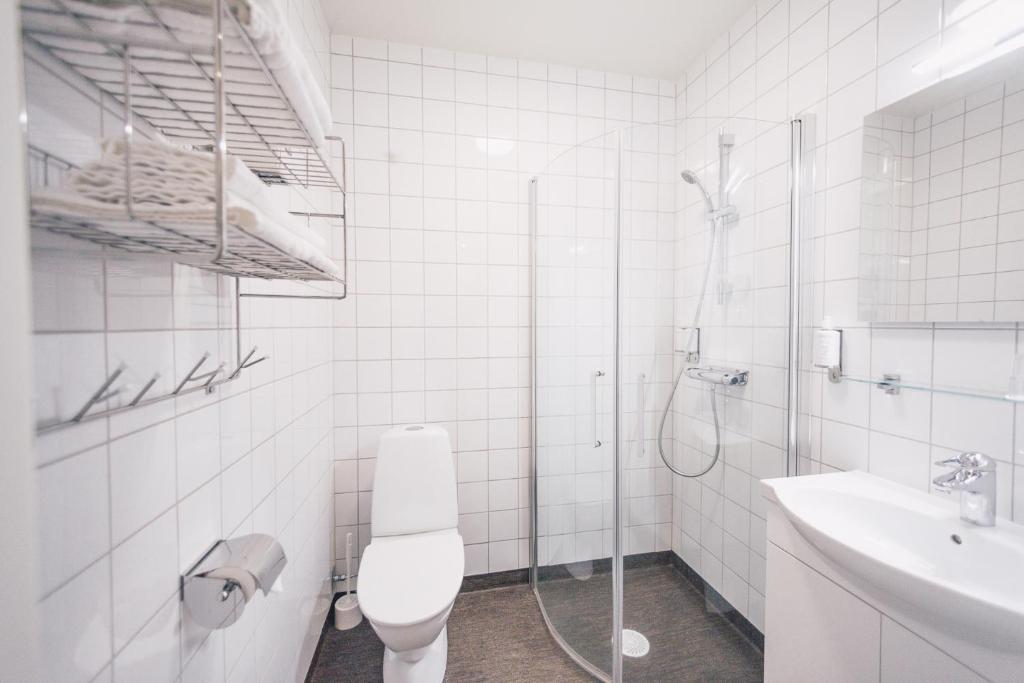 Koupelna v ubytování Granö Beckasin
