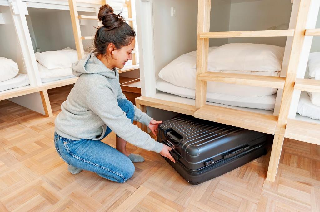 Postel nebo postele na pokoji v ubytování plat hostel keikyu haneda home