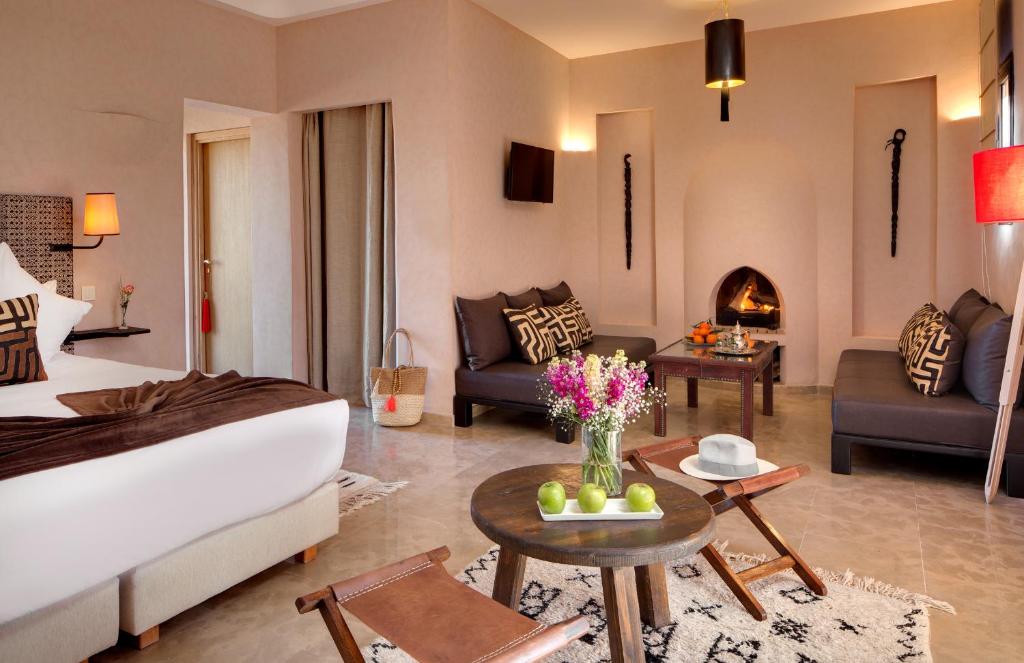 Posezení v ubytování Oasis lodges