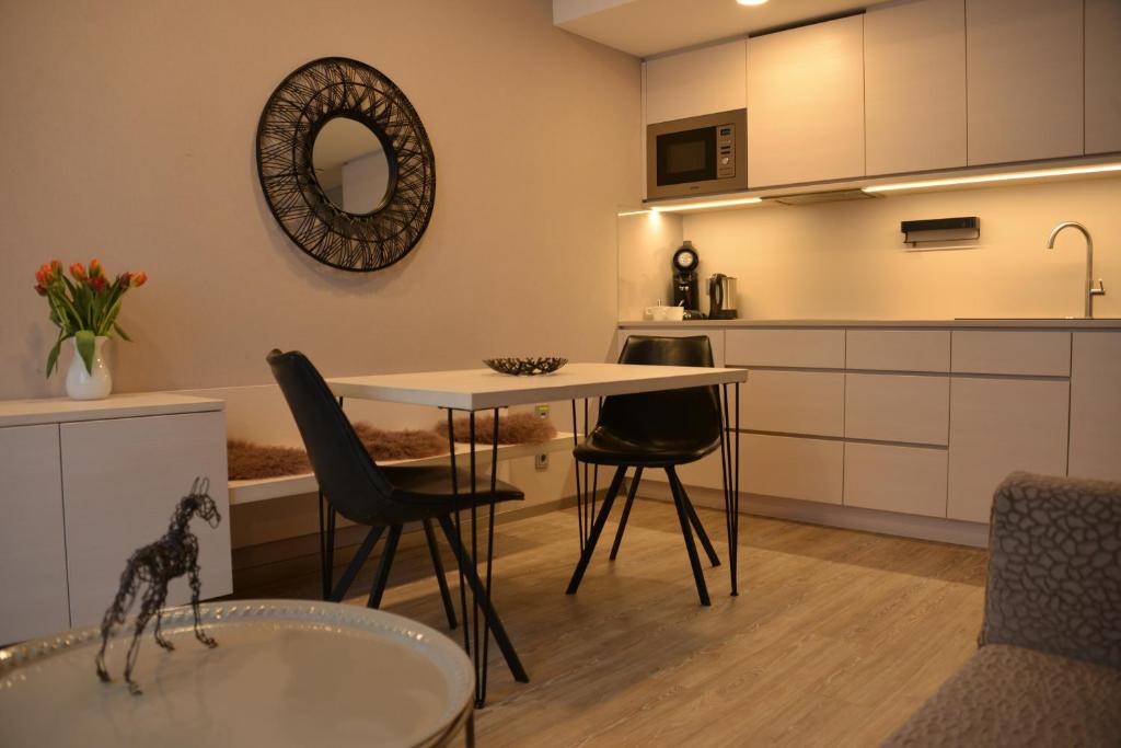 Kuchyň nebo kuchyňský kout v ubytování Belle Blue Zentrum