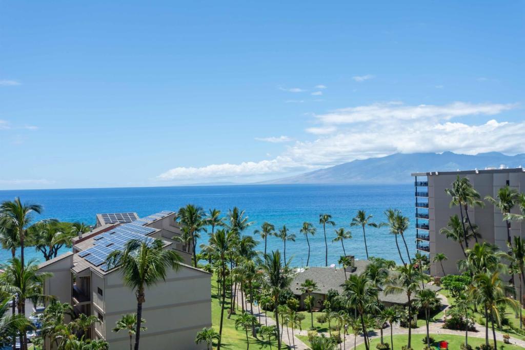 a view of the ocean from a resort at Kaanapali Shores - 943 in Lahaina