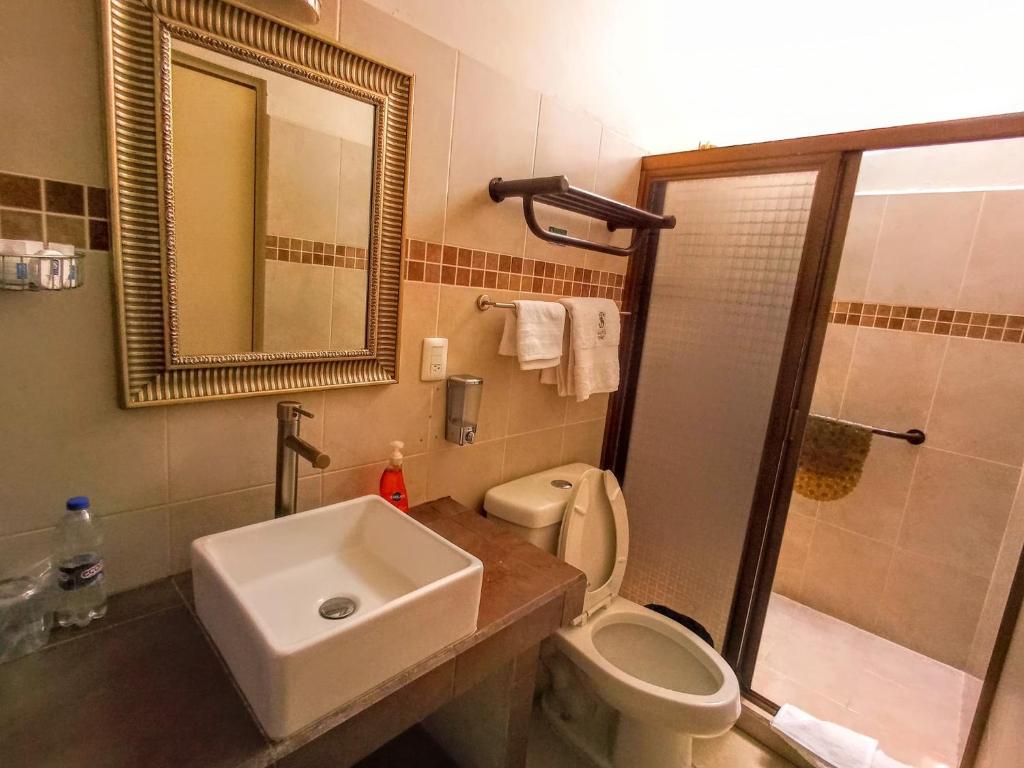 Koupelna v ubytování Hotel Posada Santo Niño