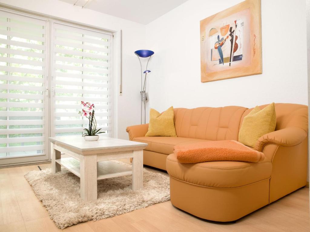 Χώρος καθιστικού στο Appartements Am Reiterhof Strandträumer