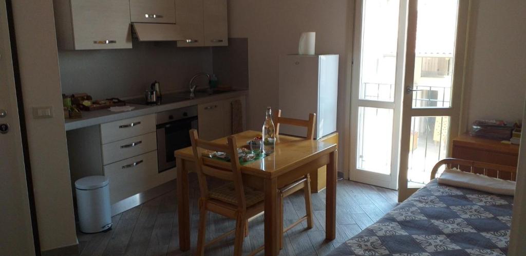 Kuchyň nebo kuchyňský kout v ubytování Up b&b