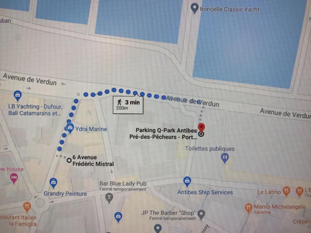 a close up of a map at Hôtel La Villa Port d'Antibes & Spa in Antibes