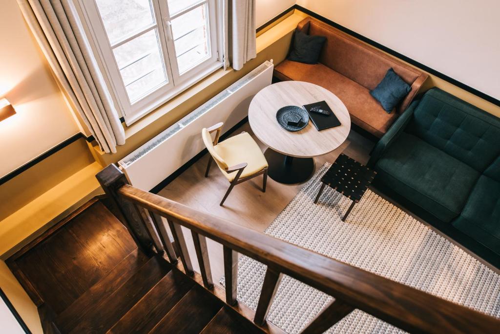 Posezení v ubytování Getaway Studios Gent