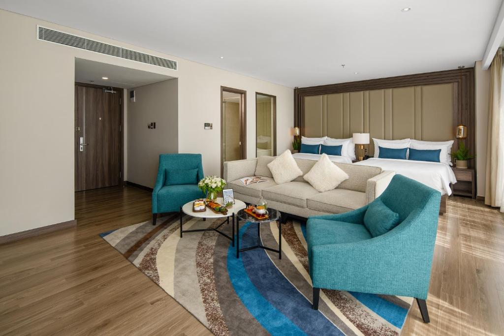 Χώρος καθιστικού στο Minh Toan SAFI Ocean Hotel