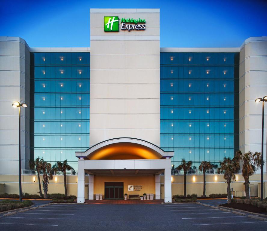 a rendering of the exterior of a hotel at Holiday Inn Express Hotel & Suites Virginia Beach Oceanfront, an IHG Hotel in Virginia Beach