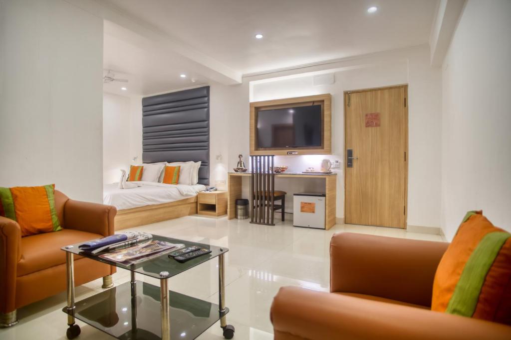 Posezení v ubytování Roland Hotel
