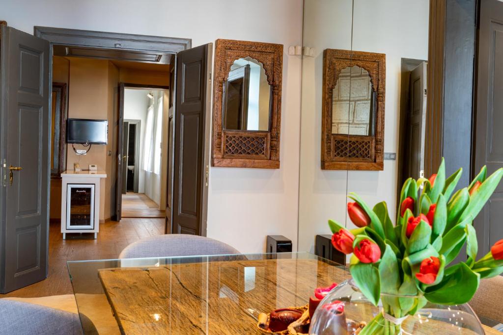 Kuchyň nebo kuchyňský kout v ubytování Mostecka Apartment