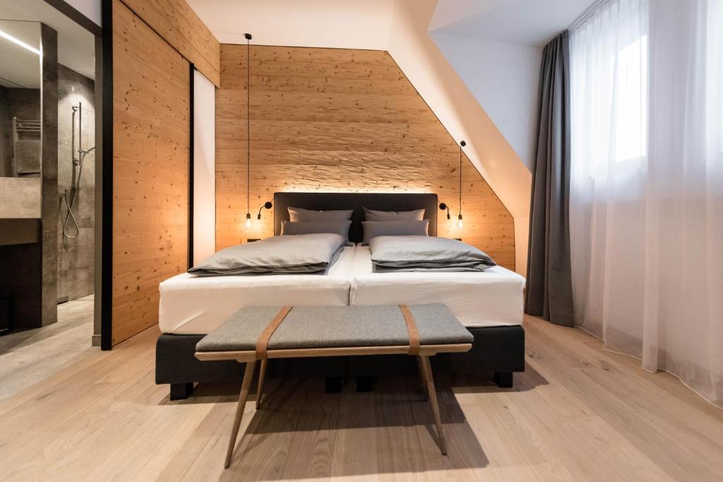 Postel nebo postele na pokoji v ubytování Hotel Johanns
