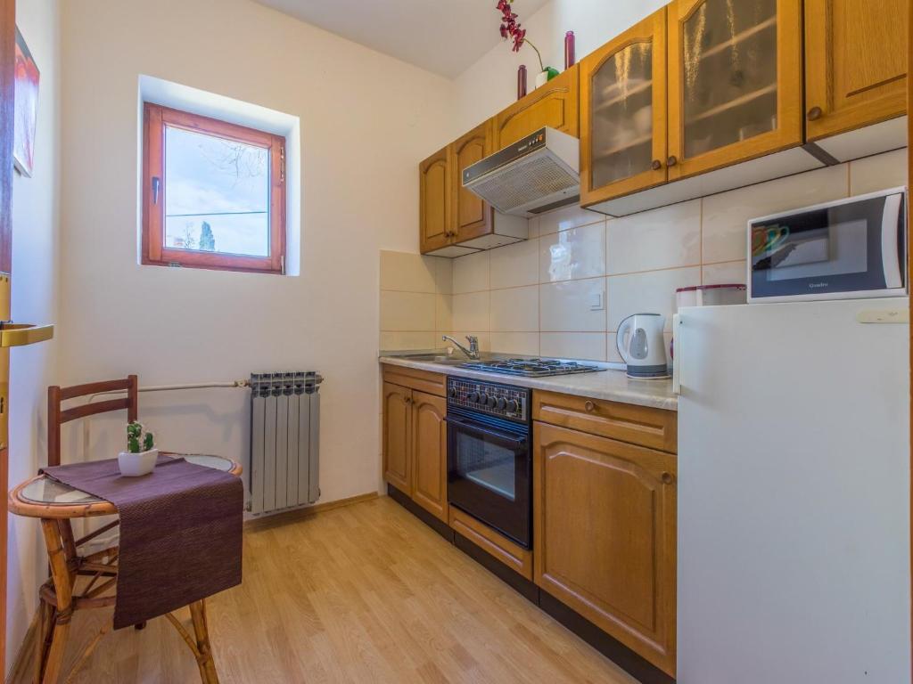 Kuchyň nebo kuchyňský kout v ubytování Apartment Roni