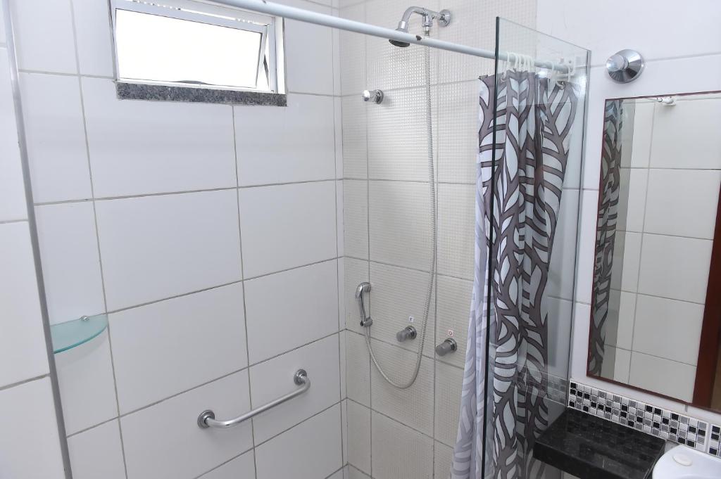 Koupelna v ubytování Hotel Três Caravelas