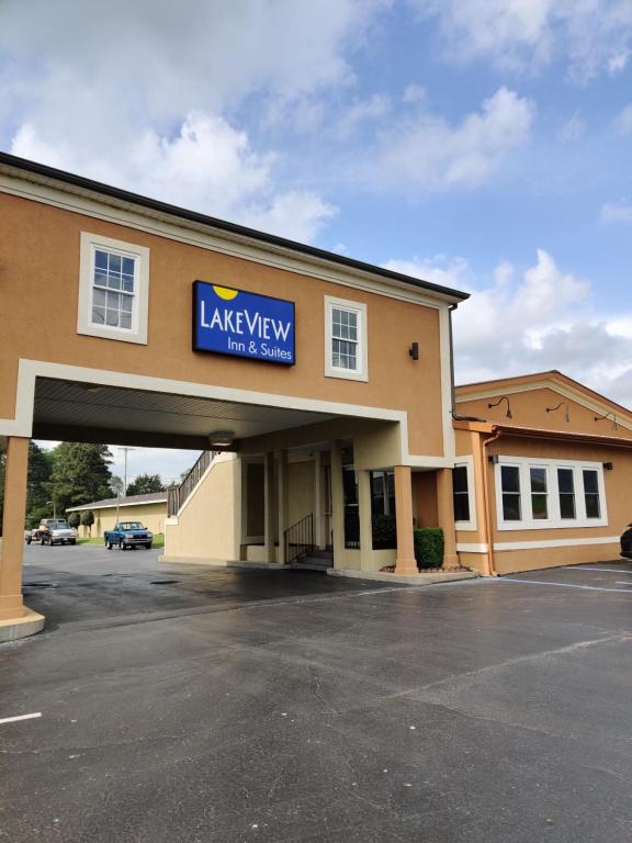 a large walmart building with a sign on it at Lake View Inn & Suites in Florence