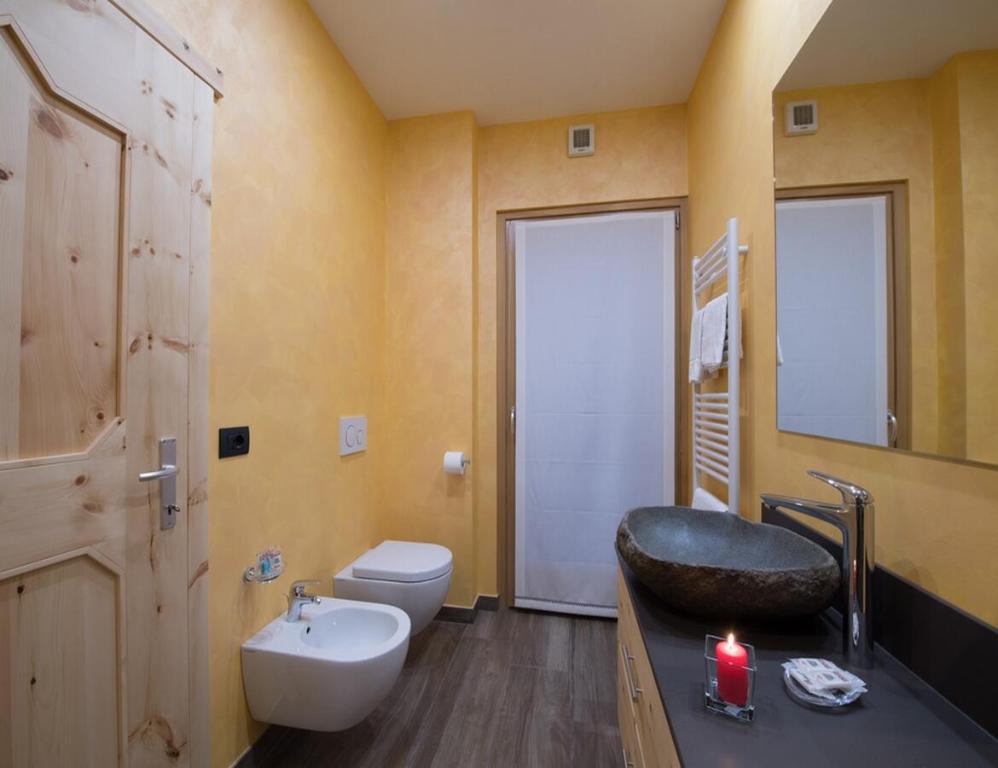 Koupelna v ubytování Chalet La Rugiada