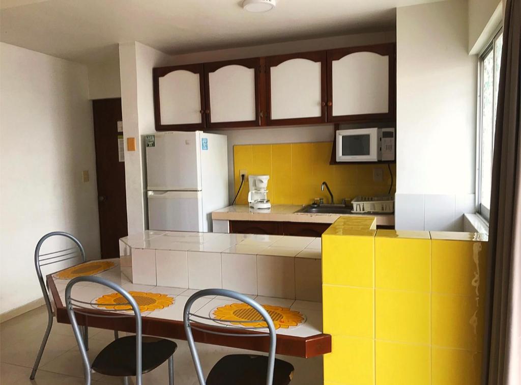 Kuchyň nebo kuchyňský kout v ubytování Hotel Suites Regina