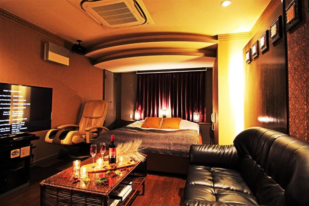 Posezení v ubytování HOTEL O2 -Adult Only-