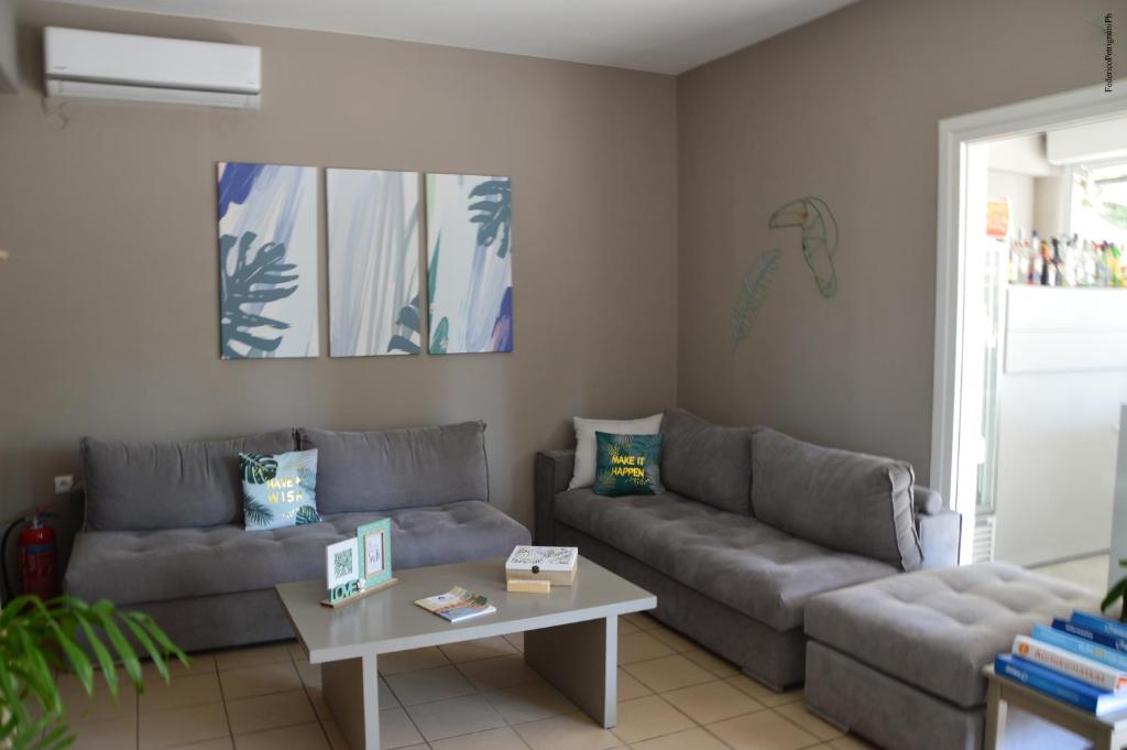 Część wypoczynkowa w obiekcie Kiwi Apartments