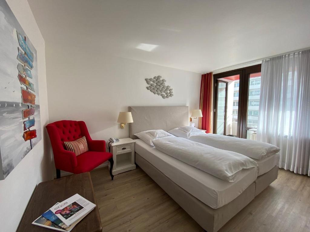 Postel nebo postele na pokoji v ubytování Hotel Wünschmann