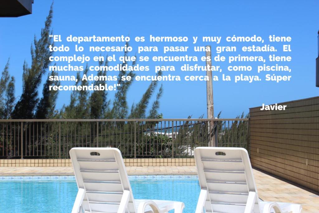  Amplo e confortável 3 quartos com Vista p/ Mar