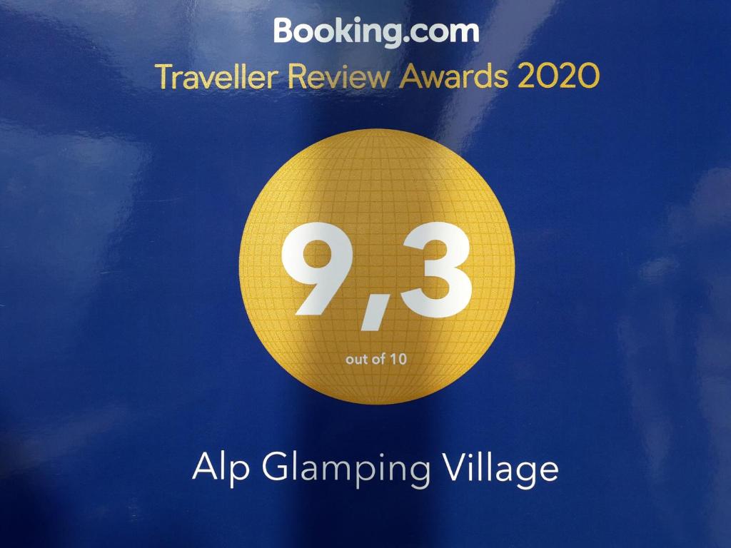 Certifikát, hodnocení, plakát nebo jiný dokument vystavený v ubytování Alp Glamping Village