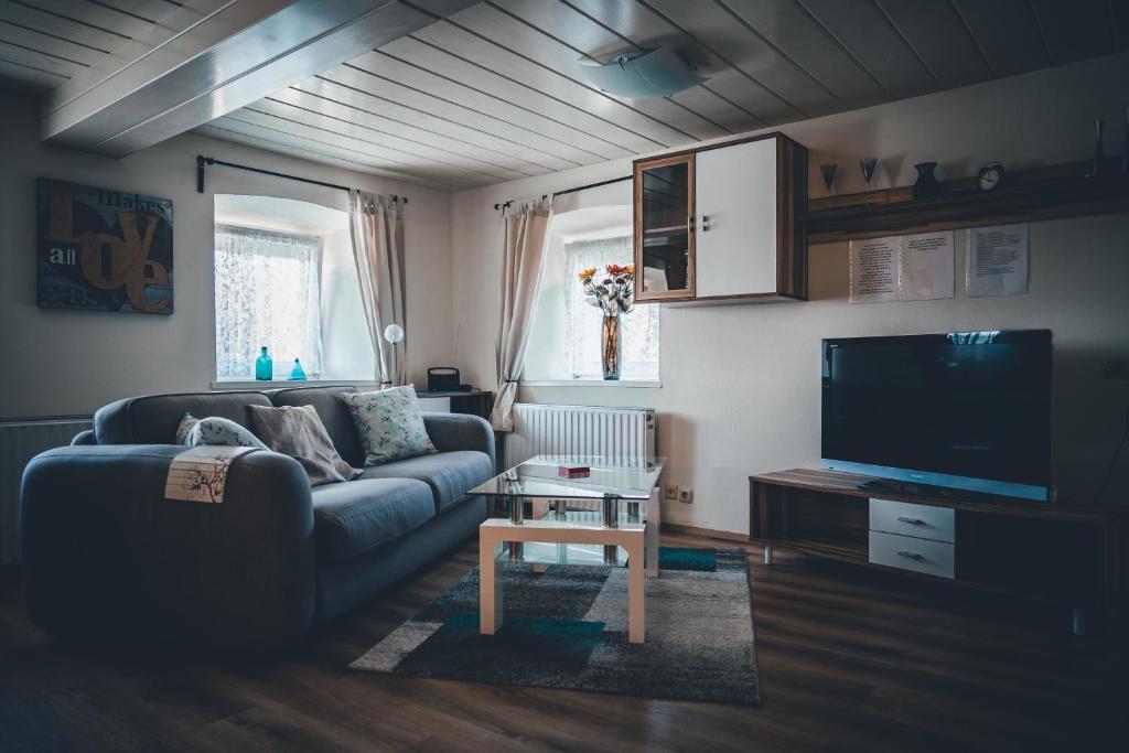Televízia a/alebo spoločenská miestnosť v ubytovaní Mayerhofer House