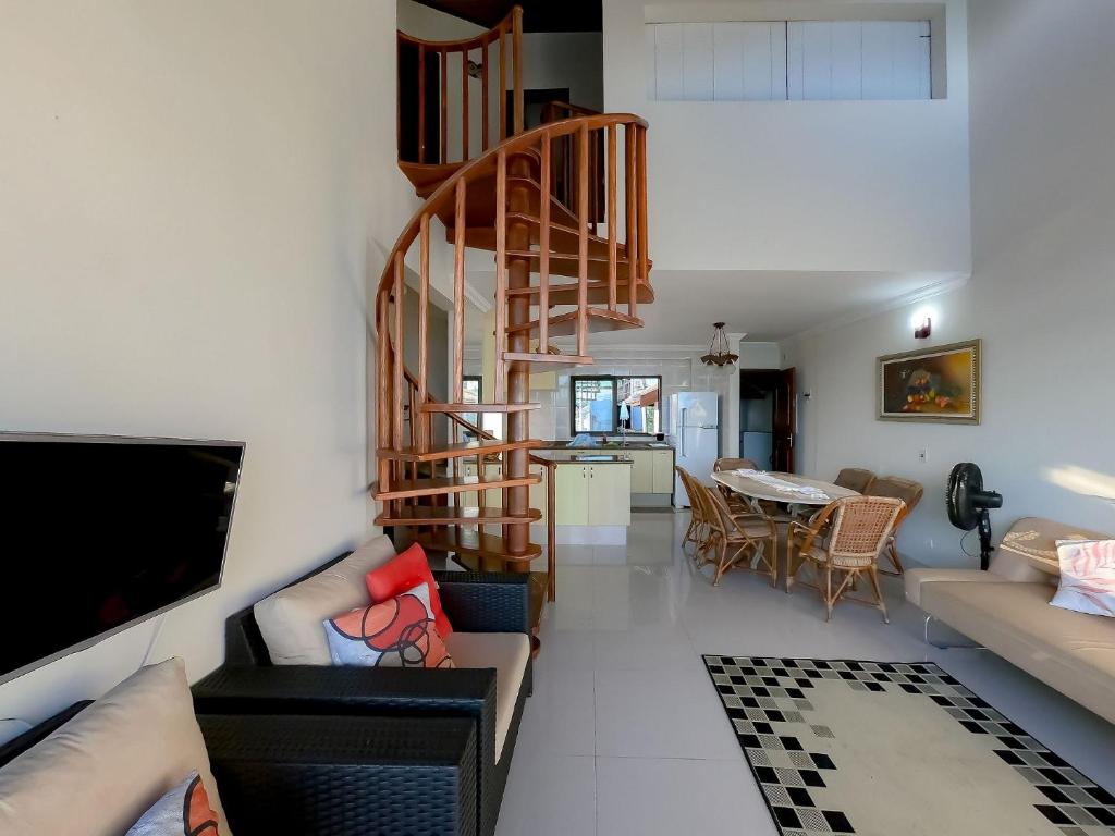  Apartamento pé na areia com linda vista para o mar