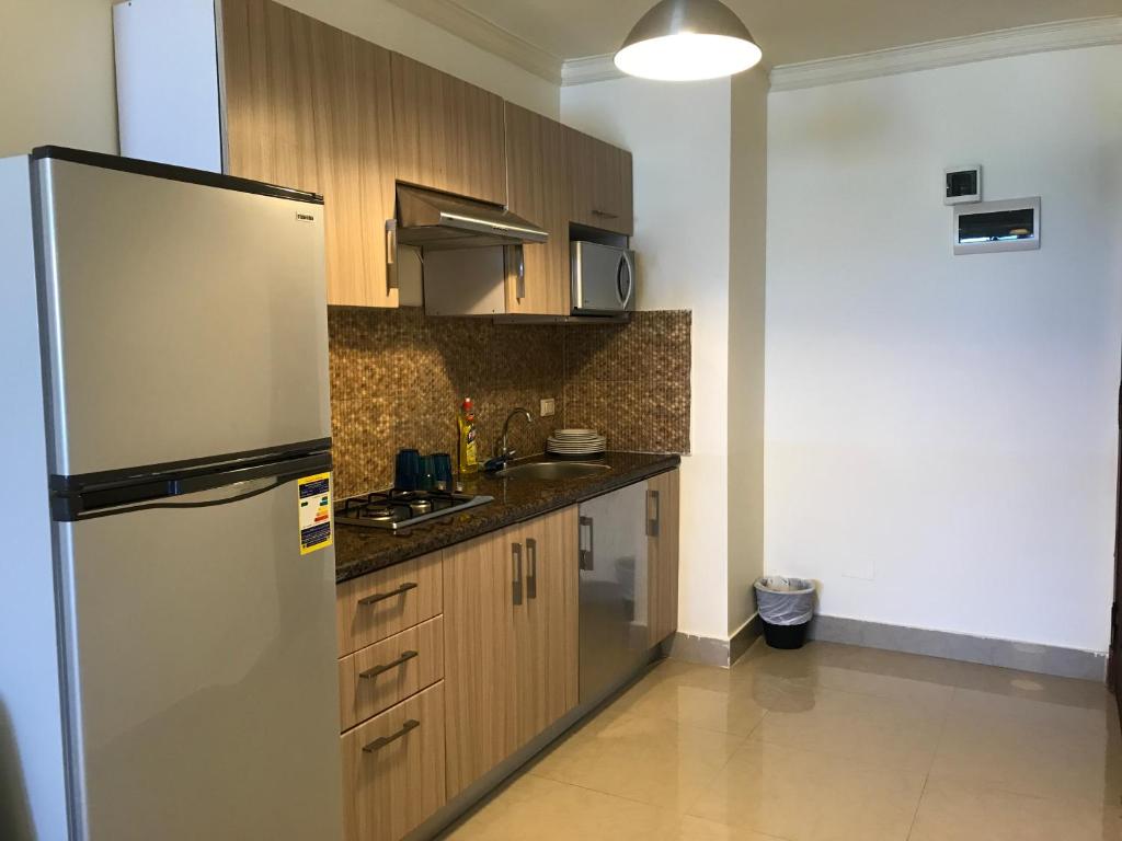 Kuchyň nebo kuchyňský kout v ubytování Mirage Hotel Sidi Abd El Rahman