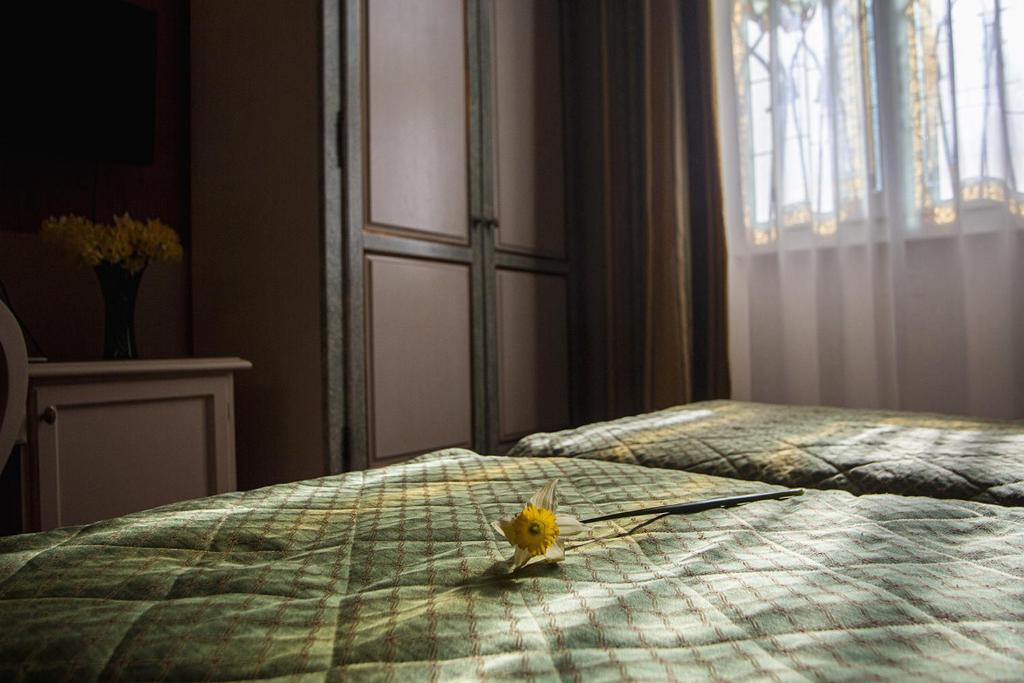 Postel nebo postele na pokoji v ubytování Hotel Donatello