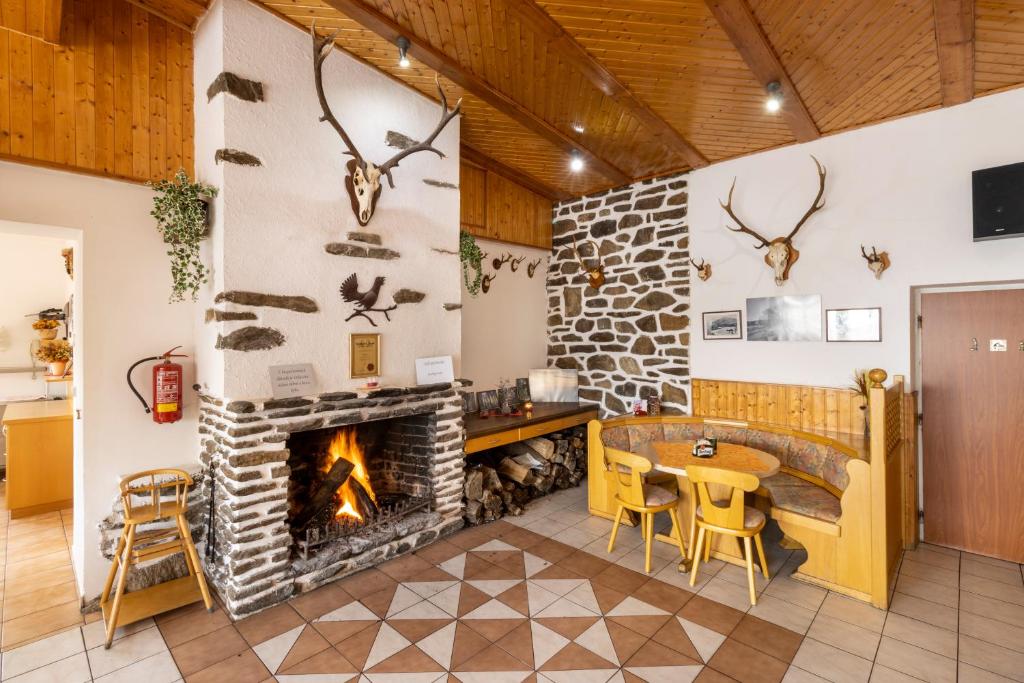 TV a/nebo společenská místnost v ubytování Hotel Karl