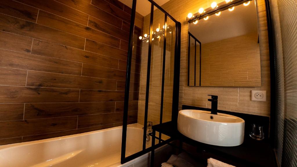 Koupelna v ubytování Hôtel Zadig