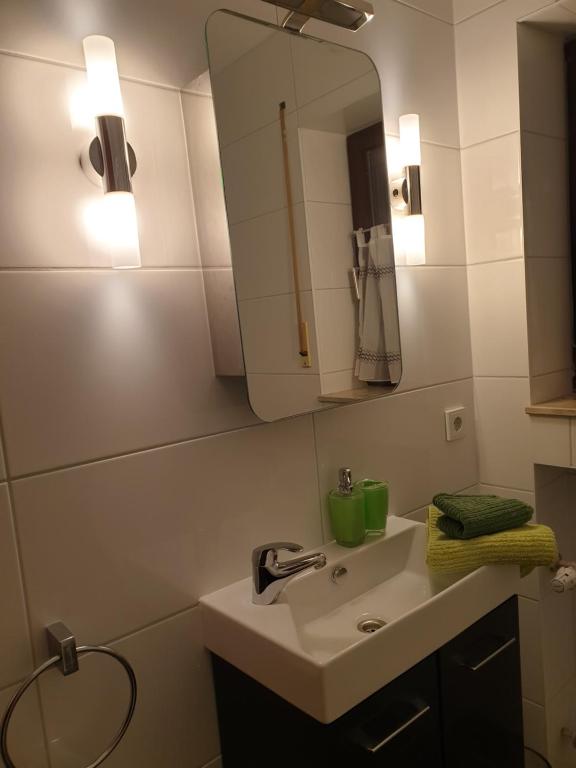 Koupelna v ubytování FeWo1&Frisch Renovierte Wohnung