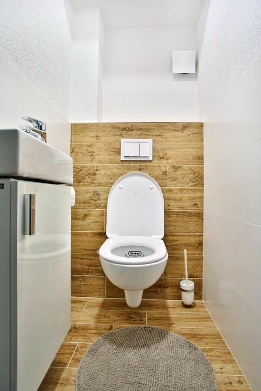 Koupelna v ubytování Apartmany za Rohom