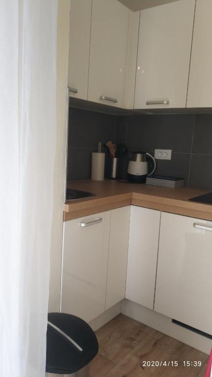 Kuchyň nebo kuchyňský kout v ubytování Diklo beach apartments Robert & Renata