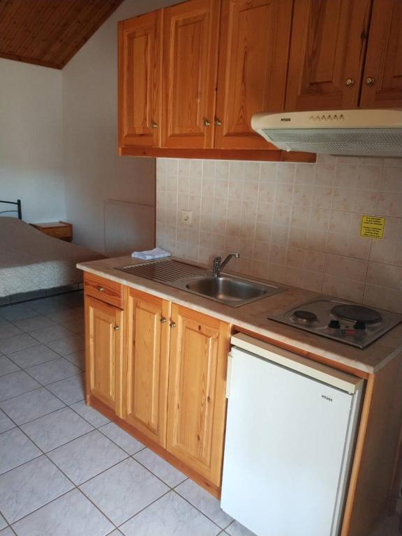 Kuchyň nebo kuchyňský kout v ubytování Asimina's House
