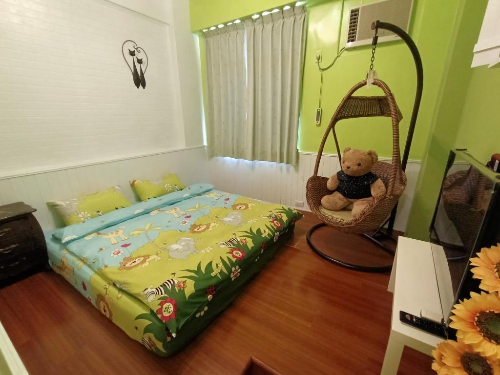 Postel nebo postele na pokoji v ubytování 水里河堤咖啡民宿 Shuili Heti coffee B&B