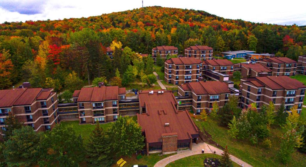 an aerial view of an apartment complex with autumn trees at Au Campus-Hébergement hôtelier Université de Sherbrooke in Sherbrooke