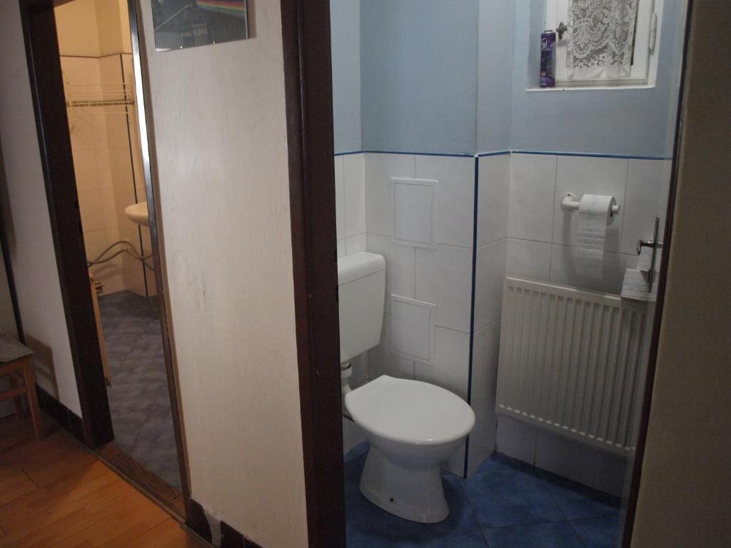 Koupelna v ubytování Apartmány Rossa