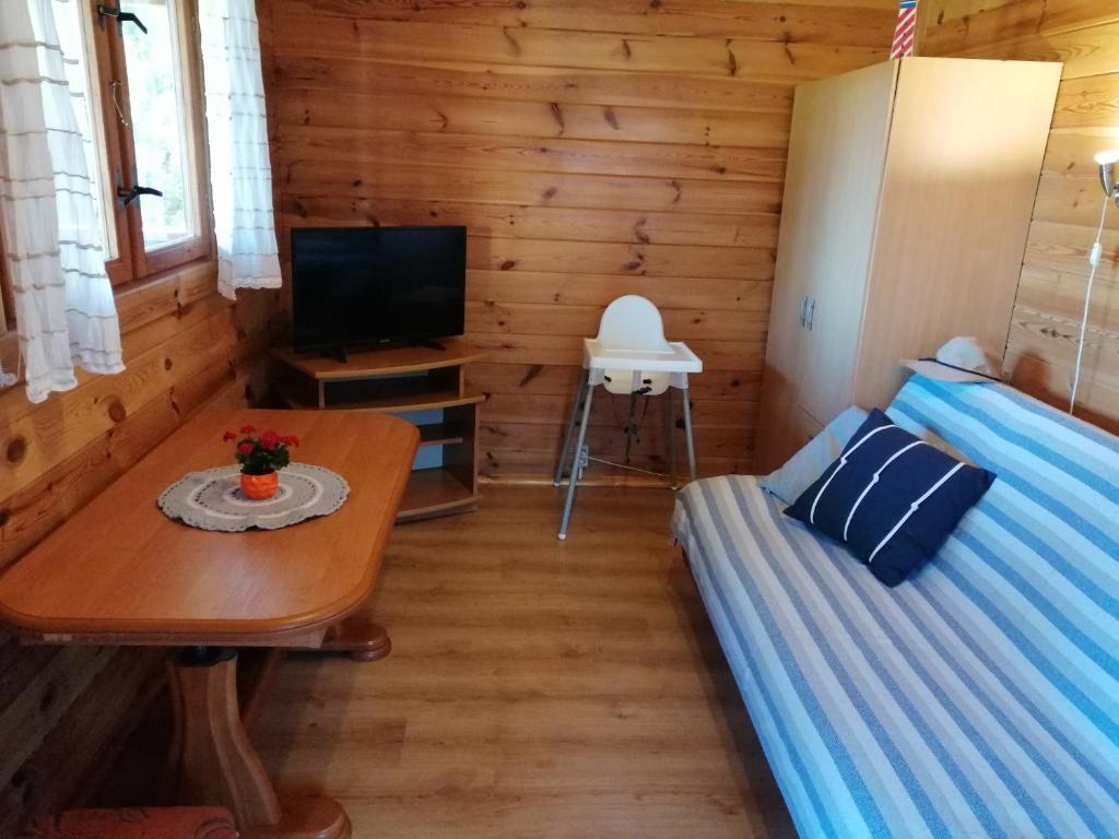 TV a/nebo společenská místnost v ubytování Szyper pokoje