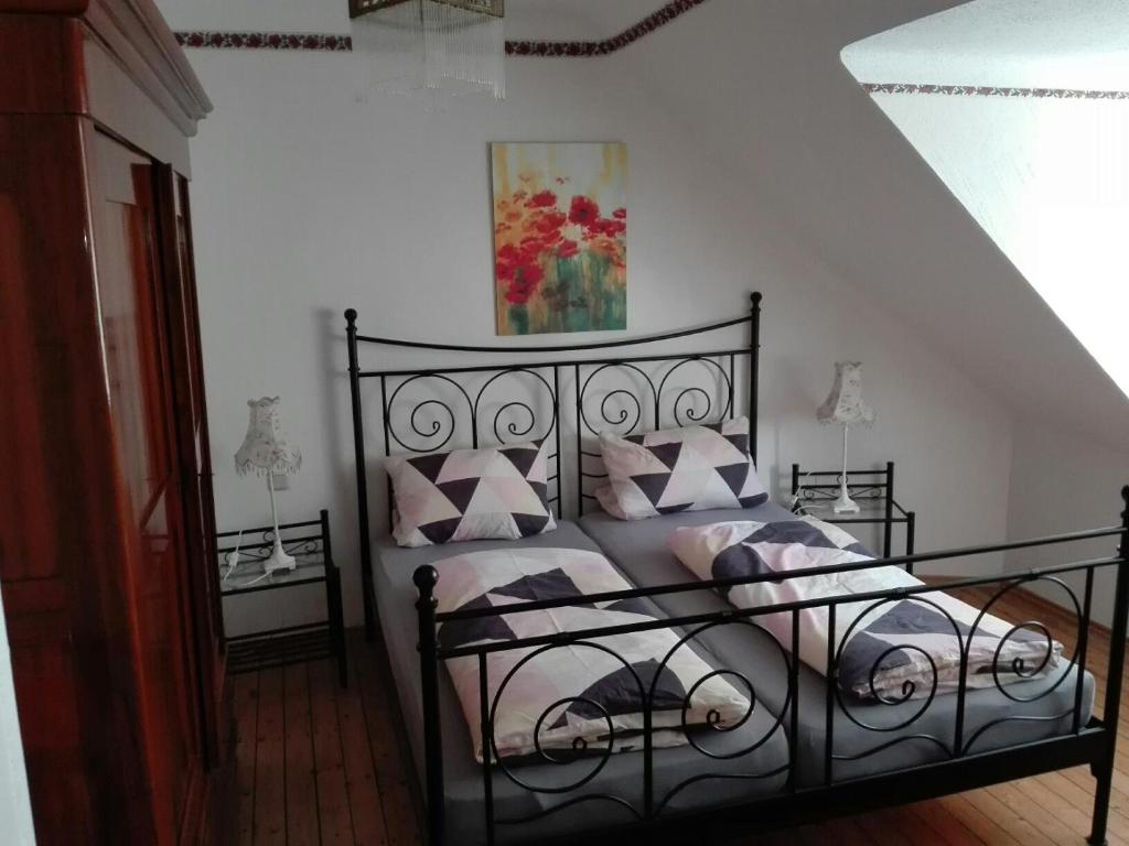 Postel nebo postele na pokoji v ubytování Gästehaus Flair