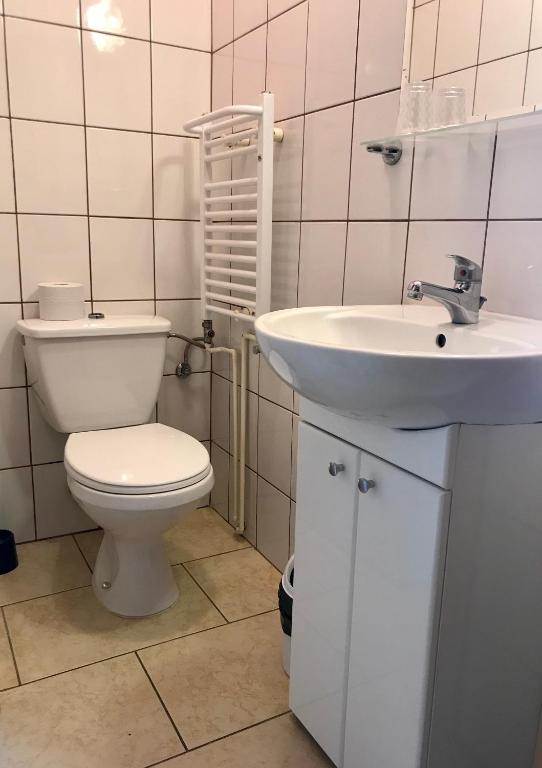 Kúpeľňa v ubytovaní Wisełka PERŁA Bałtyku