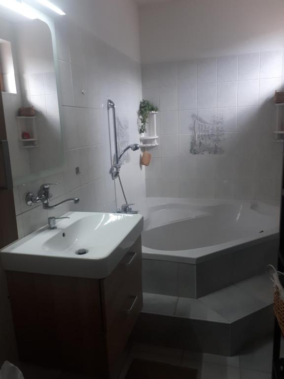 Koupelna v ubytování Apartmán Křtiny