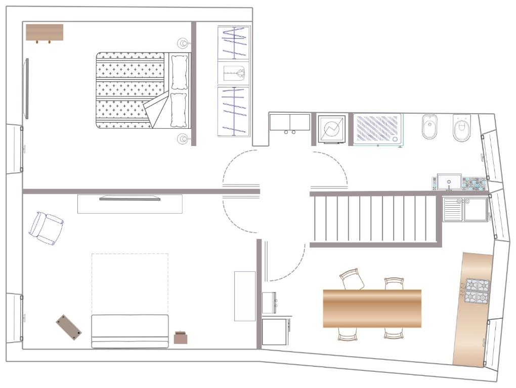 Plan piętra w obiekcie Elegance and Comfort between St Mark s and Biennale