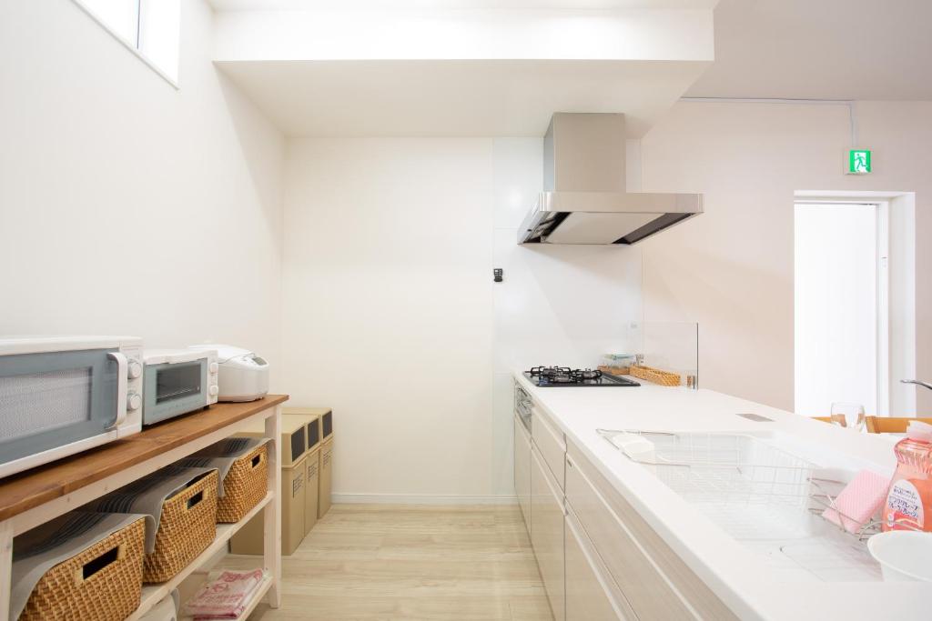Kuchyň nebo kuchyňský kout v ubytování stylish House URUMA