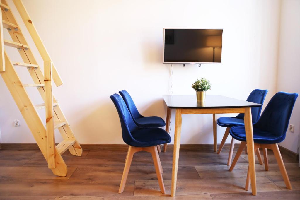 Televízia a/alebo spoločenská miestnosť v ubytovaní Classic apartments Pilsudskiego street