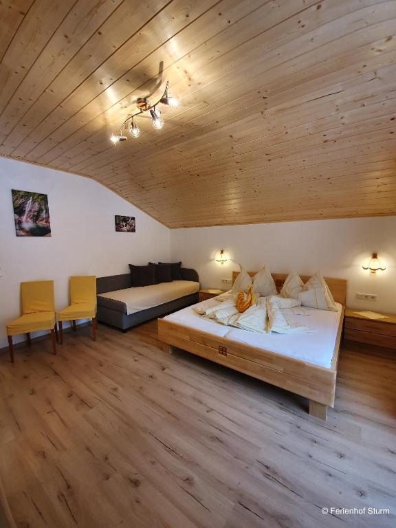 Postel nebo postele na pokoji v ubytování Ferienhof Sturm