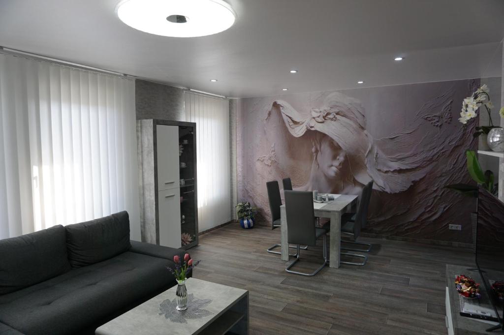 Posezení v ubytování Tolle Mittelgeschosswohnung